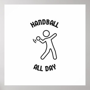 Póster Balonmano todo el día