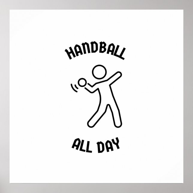 Póster Balonmano todo el día (Frente)
