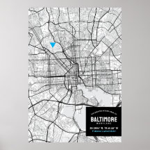 Baltimore, Maryland City Map + Mark Your Location