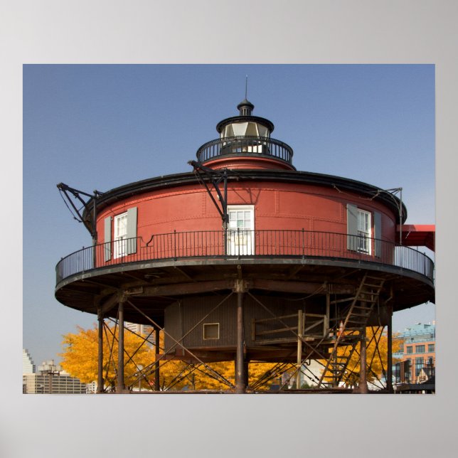 Póster BALTIMORE, MARYLAND. EE.UU. Knoll de siete pies (Frente)