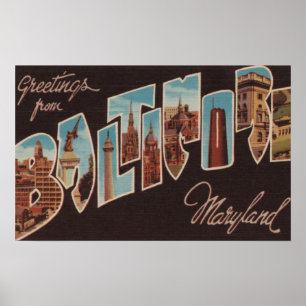Póster Baltimore, Maryland - escenas grandes de la letra