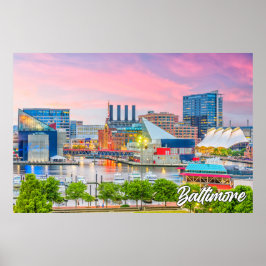 Póster Baltimore, Maryland, Estados Unidos