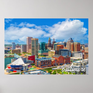 Póster Baltimore, Maryland, Estados Unidos