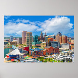 Póster Baltimore, Maryland, Estados Unidos
