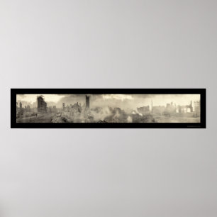 Póster Baltimore MD Big Fire Photo 1904