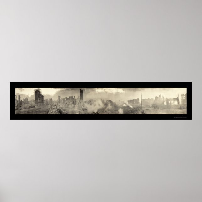 Póster Baltimore MD Big Fire Photo 1904 (Frente)