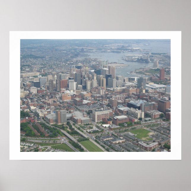 Póster Baltimore Skyline (Frente)