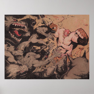 Póster Balto atacó por los hombres lobos