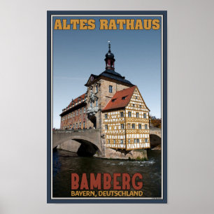 Póster Bamberg - retrato de Altes Rathaus