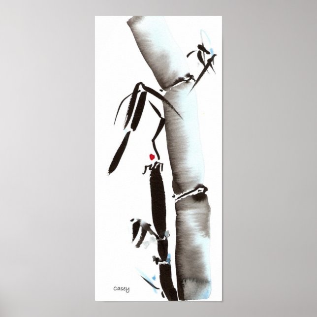 Póster Bamboo azul de medianoche (Frente)