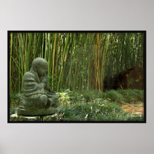 Póster Bamboo Buddha Poster -60x40 -other sizes available