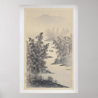 Póster Bamboo Grove by Nishizawa Tekiho  Vintage Japanese