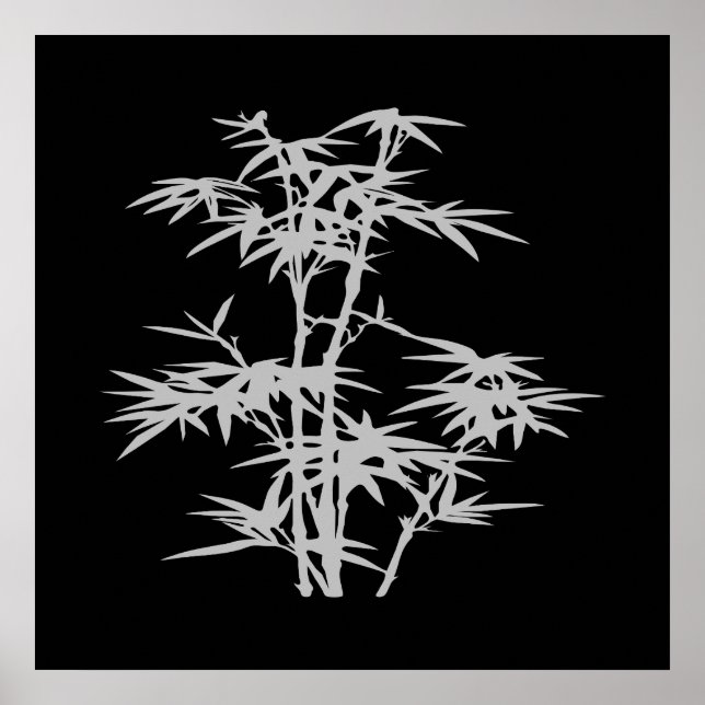 Póster Bambú de estilo asiático zen (Frente)