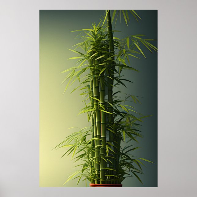 Póster Bambú de suerte natural (Frente)