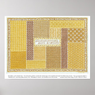 Póster Bamidbar: en el poster Wilderness con texto