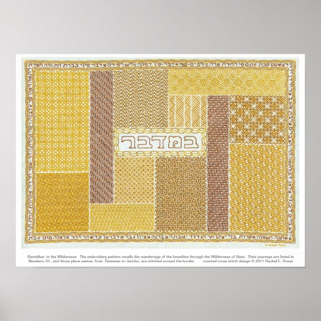 Póster Bamidbar: en el poster Wilderness con texto (Frente)