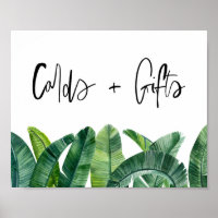 Banana acuarela deja tarjetas y regalos tropicales
