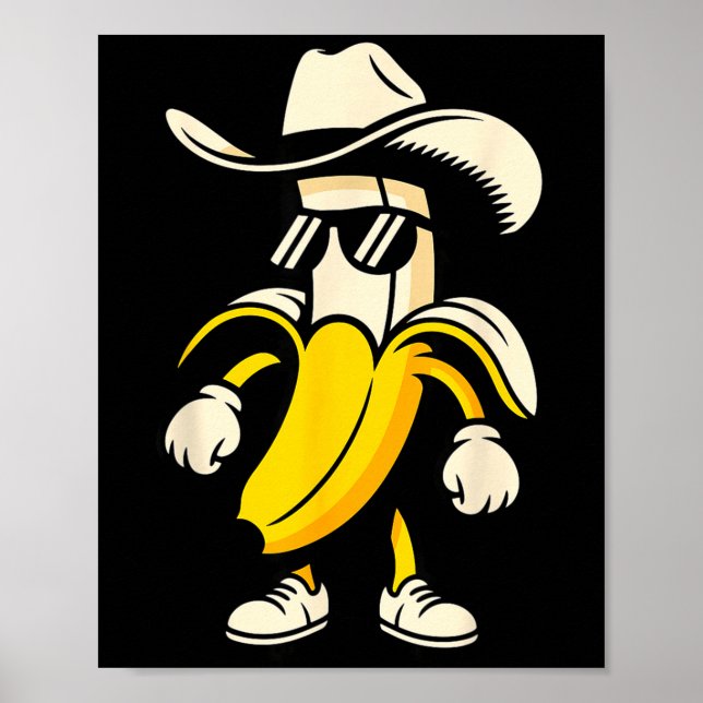 Póster Banana Art For Men Women Kids Yellow Fruit Lovers  (Frente)