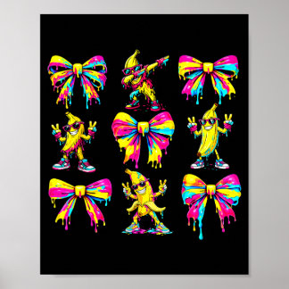 Póster Banana coquette bow drip kids men women youth boys