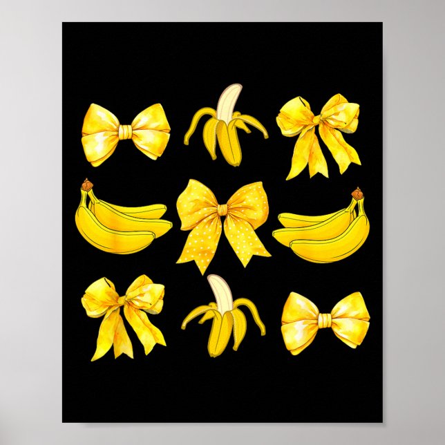 Póster Banana Coquette Bow Yellow Bananas Festival Girls  (Frente)