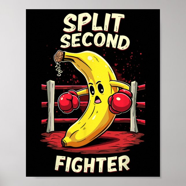 Póster Banana de boxeo Muay Thai Mma Fighter en Split (Frente)