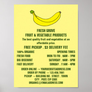 Póster Banana, publicidad de Greengrocers