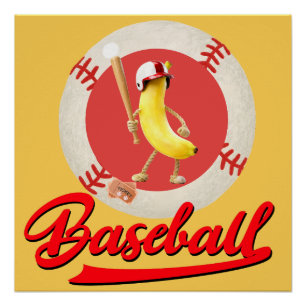 Póster Banana Slugger Gráfico Personalizado Divertido de 