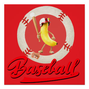 Póster Banana Slugger Gráfico Personalizado Divertido de 