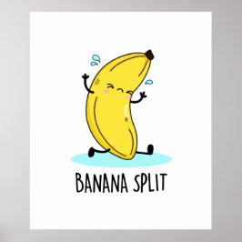 Póster Banana Split Funny Dancing Banana Pun