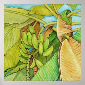 Póster banana tree reproduction from painting