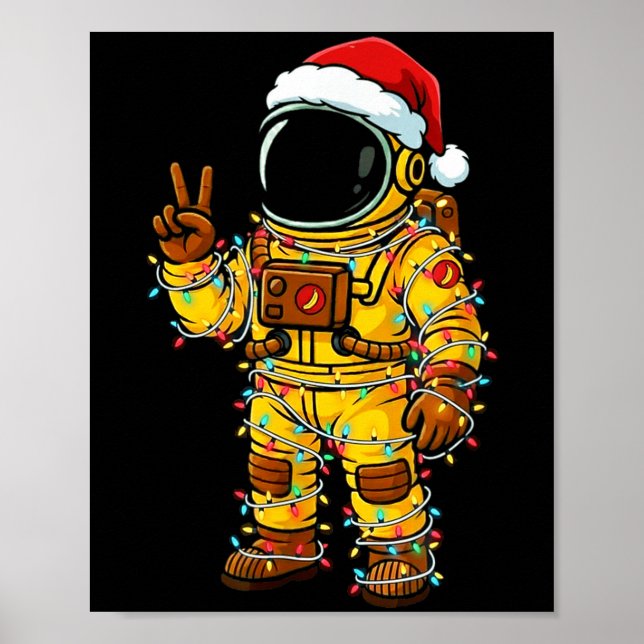 Póster Bananaut Space Explorer - Christmas Astronaut Ligh (Frente)