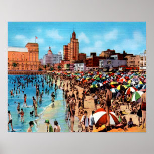 Póster Bañándose en la laguna
