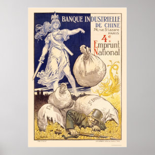 Póster Banco de China - 4to préstamo nacional