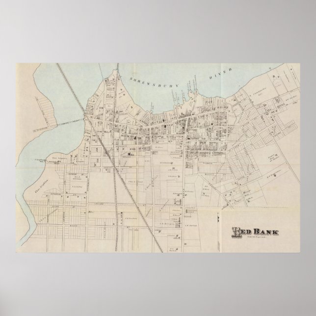 Póster Banco Rojo, Ner Jersey (Frente)