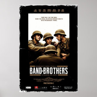 Póster Band of Brothers movie poster featuring soldiers r
