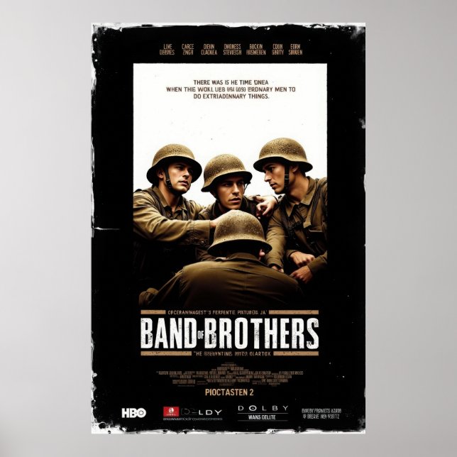 Póster Band of Brothers movie poster featuring soldiers r (Frente)