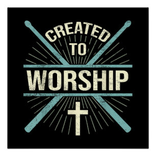 Póster Banda de Alabanza Cristiana Creada Para Adorar Al