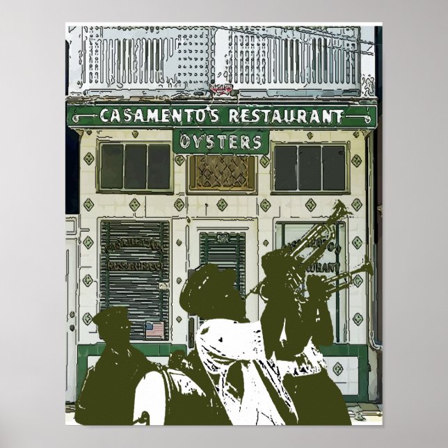 Póster Banda de Brass New Orleans Magazine Street (Frente)