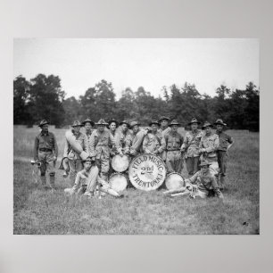 Póster Banda de Field Music, 1925. Foto antigua