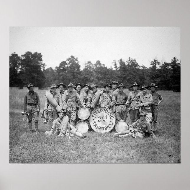 Póster Banda de Field Music, 1925. Foto antigua (Frente)