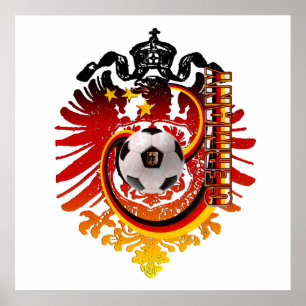 Póster Banda de fútbol de Alemania Águila Alemana
