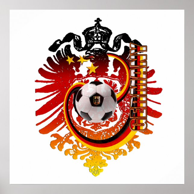 Póster Banda de fútbol de Alemania Águila Alemana (Frente)