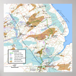 Póster Banda de hermanos mapa extendido de 32x32in