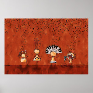 Póster Banda de jazz