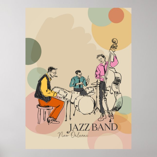 Póster Banda de Jazz (Frente)