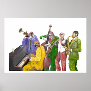 Póster "Banda de jazz"