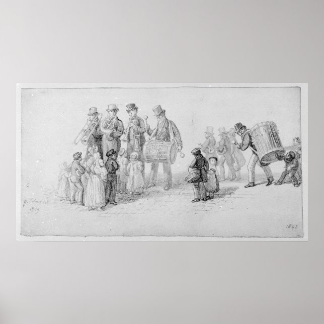 Póster Banda de las calles de Londres, 1839 (Frente)