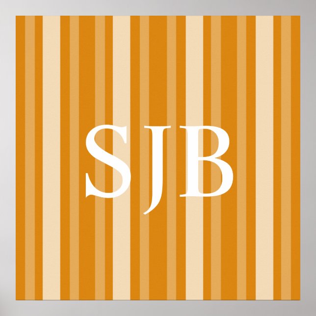 Póster Banda de las damas victorianas con monograma (Frente)