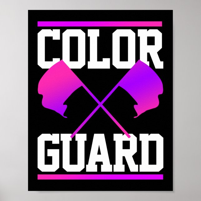 Póster Banda de marchas de protección de color (Frente)