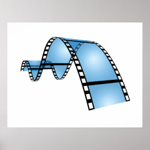 Póster Banda de película azul